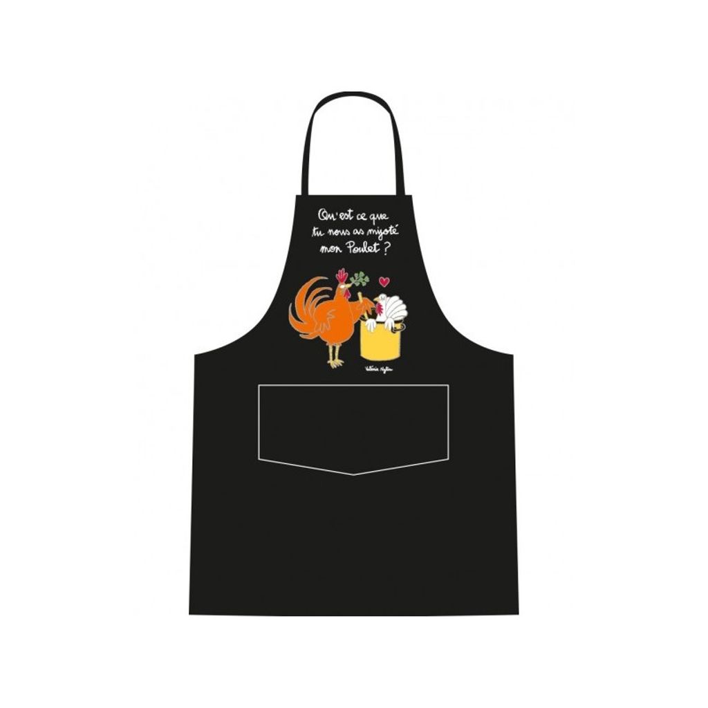 Tablier adulte Qu’est-ce que tu nous as mijoté mon poulet ? - Visuel 0